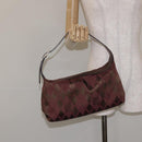 GIVENCHY Shoulder Bag Canvas Bordeaux Gold Auth BA3790-20