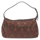 GIVENCHY Shoulder Bag Canvas Bordeaux Gold Auth BA3790-3