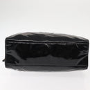 CHANEL COCO Mark Chain Shoulder Bag Patent Leather Black Gold CC Auth BA3798-6