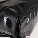 CHANEL COCO Mark Chain Shoulder Bag Patent Leather Black Gold CC Auth BA3798-9