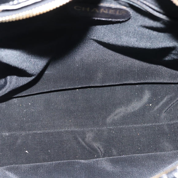 CHANEL COCO Mark Chain Shoulder Bag Patent Leather Black Gold CC Auth BA3798