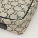 GUCCI GG Plus Supreme Shoulder Bag PVC Navy Gold Auth BA3799-8