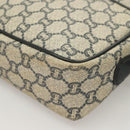 GUCCI GG Plus Supreme Shoulder Bag PVC Navy Gold Auth BA3799-15