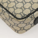 GUCCI GG Plus Supreme Shoulder Bag PVC Navy Gold Auth BA3799-17