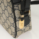 GUCCI GG Plus Supreme Shoulder Bag PVC Navy Gold Auth BA3799-9
