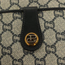 GUCCI GG Plus Supreme Shoulder Bag PVC Navy Gold Auth BA3799-18