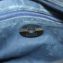 GUCCI GG Plus Supreme Shoulder Bag PVC Navy Gold Auth BA3799-10