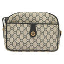 GUCCI GG Plus Supreme Shoulder Bag PVC Navy Gold Auth BA3799-13