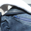 GUCCI GG Plus Supreme Shoulder Bag PVC Navy Gold Auth BA3799-21