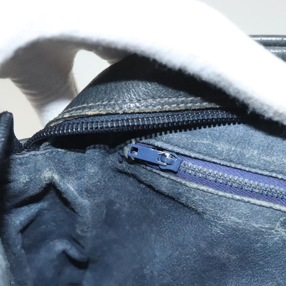 GUCCI GG Plus Supreme Shoulder Bag PVC Navy Gold Auth BA3799