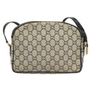 GUCCI GG Plus Supreme Shoulder Bag PVC Navy Gold Auth BA3799-2