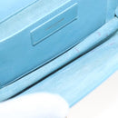 SAINT LAURENT Betty Chain Shoulder Bag Leather Light Blue Gold Auth BA3801-10