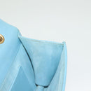 SAINT LAURENT Betty Chain Shoulder Bag Leather Light Blue Gold Auth BA3801-19