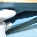 SAINT LAURENT Betty Chain Shoulder Bag Leather Light Blue Gold Auth BA3801-12