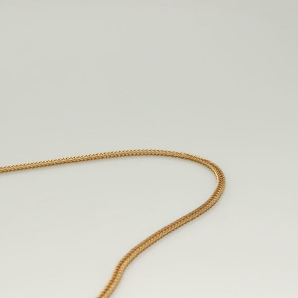 SAINT LAURENT Betty Chain Shoulder Bag Leather Light Blue Gold Auth BA3801