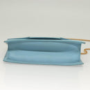 SAINT LAURENT Betty Chain Shoulder Bag Leather Light Blue Gold Auth BA3801-5