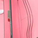 VALENTINO Rhinestone Chain Shoulder Bag Suede Pink Silver Auth BA3802-18