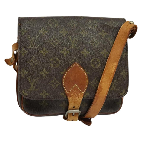 LOUIS VUITTON Monogram Cartouchiere MM Shoulder Bag Vintage M51253 Auth BA3803