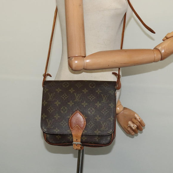LOUIS VUITTON Monogram Cartouchiere MM Shoulder Bag Vintage M51253 Auth BA3803