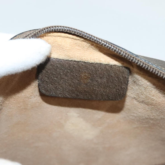 GUCCI GG Supreme Web Sherry Line Bag PVC Beige Gold 75 02 004 Auth BA3807