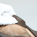 GUCCI GG Supreme Web Sherry Line Bag PVC Beige Gold 75 02 004 Auth BA3807-12