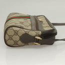 GUCCI GG Supreme Web Sherry Line Bag PVC Beige Gold 75 02 004 Auth BA3807-3