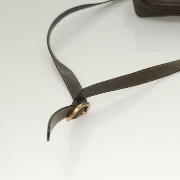 GUCCI GG Supreme Web Sherry Line Bag PVC Beige Gold 75 02 004 Auth BA3807