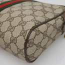 GUCCI GG Supreme Web Sherry Line Clutch Bag PVC Beige Gold 89 01 012 Auth BA3808-15