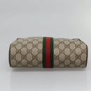 GUCCI GG Supreme Web Sherry Line Clutch Bag PVC Beige Gold 89 01 012 Auth BA3808-6