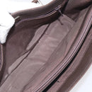 BURBERRY Nova Check Hand Bag Canvas Beige Silver Auth BA3809-12