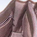 BURBERRY Nova Check Hand Bag Canvas Beige Silver Auth BA3809-17