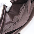 BURBERRY Nova Check Hand Bag Canvas Beige Silver Auth BA3809-20