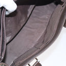 BURBERRY Nova Check Hand Bag Canvas Beige Silver Auth BA3809-21