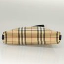 BURBERRY Nova Check Shoulder Bag PVC Beige Silver Auth BA3813-6