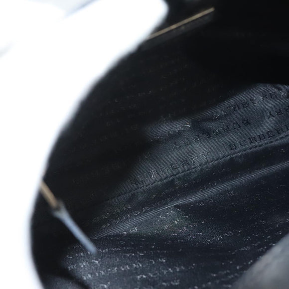 BURBERRY Nova Check Shoulder Bag PVC Beige Silver Auth BA3813