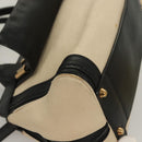 Chloe Alice Hand Bag Leather 2way White Black gold Auth BA3814-9