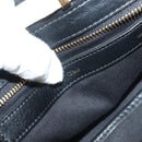 Chloe Alice Hand Bag Leather 2way White Black gold Auth BA3814-18