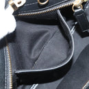 Chloe Alice Hand Bag Leather 2way White Black gold Auth BA3814-21