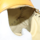 VALENTINO Studs Backpack Leather Yellow Silver Auth BA3815-19