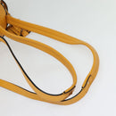 VALENTINO Studs Backpack Leather Yellow Silver Auth BA3815-7