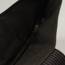 HERMES Her Line Kabas Tote Bag Canvas Gray Silver Auth BA3817-10