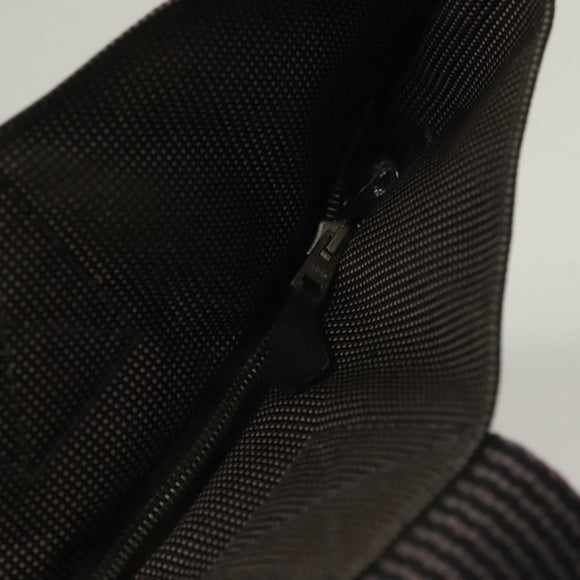 HERMES Her Line Kabas Tote Bag Canvas Gray Silver Auth BA3817