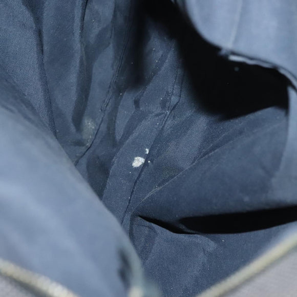 HERMES Her Line Kabas Tote Bag Canvas Gray Silver Auth BA3817