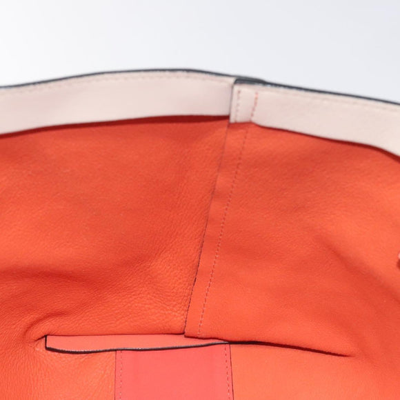 Chloe Dylan Tote Bag Leather Orange Gold Auth BA3818