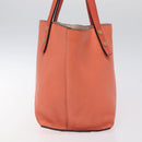 Chloe Dylan Tote Bag Leather Orange Gold Auth BA3818-3