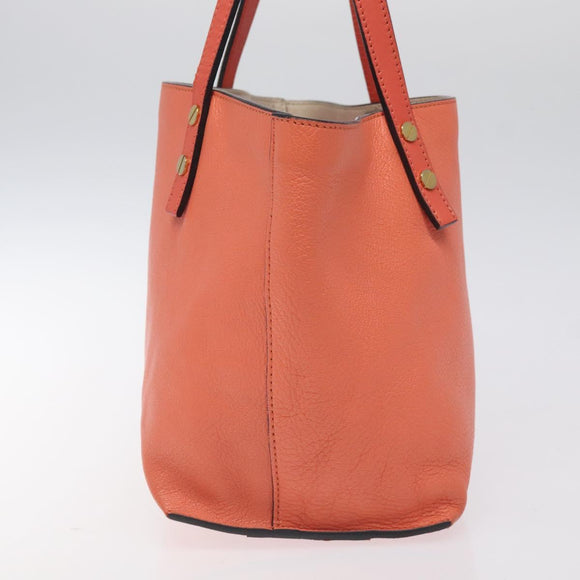 Chloe Dylan Tote Bag Leather Orange Gold Auth BA3818