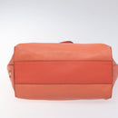 Chloe Dylan Tote Bag Leather Orange Gold Auth BA3818-5