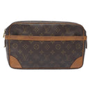 LOUIS VUITTON Monogram Compiegne 28 Clutch Bag M51845 LV Auth BA3821-13