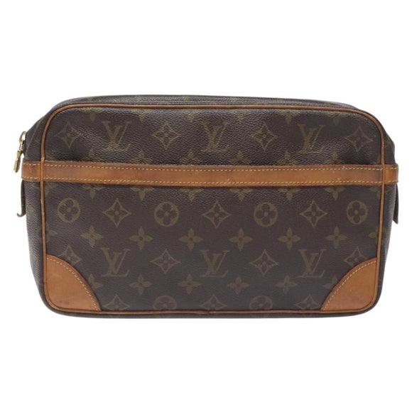 LOUIS VUITTON Monogram Compiegne 28 Clutch Bag M51845 LV Auth BA3821
