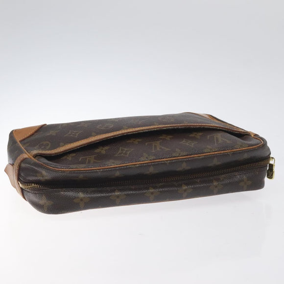 LOUIS VUITTON Monogram Compiegne 28 Clutch Bag M51845 LV Auth BA3821